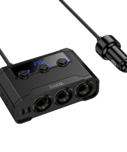 Auto-Ladegerät Hoco 2x USB A + 2x USB C + 3x Zigarettenanzünderanschlüsse PD QC3.0 240W Z64 Schwarz