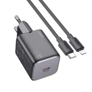 HOCO Netzladegerät Typ C + Kabel Typ C auf Lightning QC PD 20W N40 Schwarz