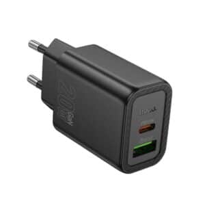Hoco Netzladegerät USB A + USB C QC3.0 PD 3A 20W N61 Schwarz