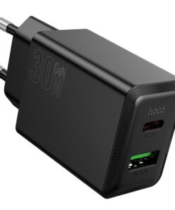 Telefonladegerät Hoco USB A + USB C QC3.0 PD AFC 3A 30W N71 schwarz