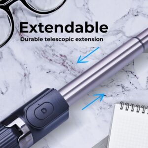 Universelle Halterung TRIPOD für Handy und Kamera (Selfie-Set) mit Bluetooth-Fernauslöser GIMBAL Stabilisator SSTR-L08 Schwarz – Bild 5