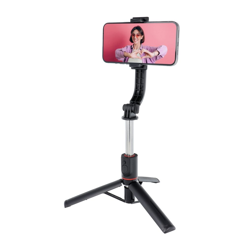 Universelle Halterung TRIPOD für Handy und Kamera (Selfie-Set) mit Bluetooth-Fernbedienung SSTR-13 Schwarz