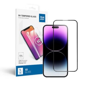 Panzerglas Blue Star 5D – APP IPHONE 14 Pro Max (vollflächiger Kleber) schwarz