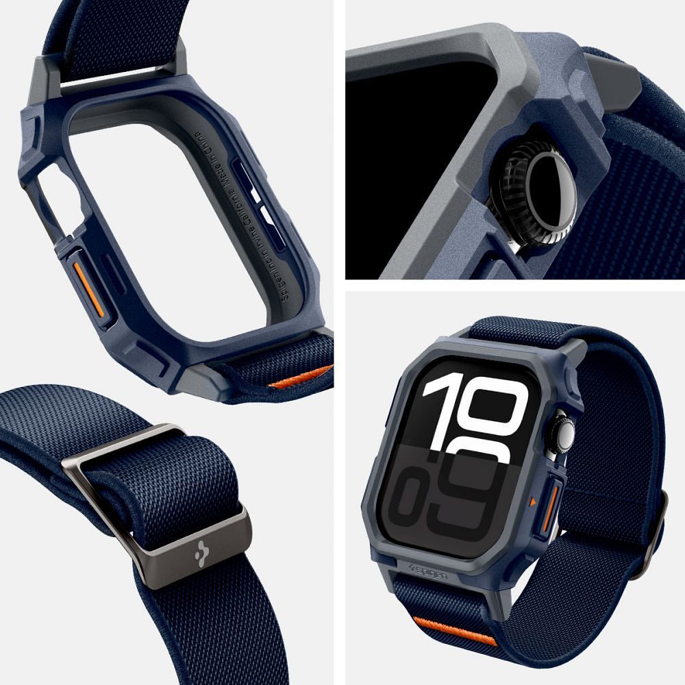 SPIGEN Lite Fit „Pro“ Hülle für Apple Watch 10 (46 mm) Navy Blau – Bild 11
