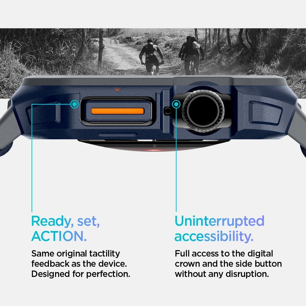 SPIGEN Lite Fit „Pro“ Hülle für Apple Watch 10 (46 mm) Navy Blau – Bild 12