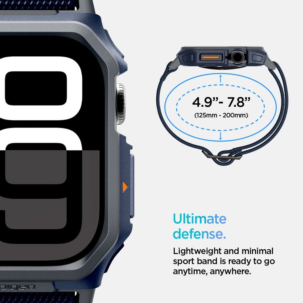 SPIGEN Lite Fit „Pro“ Hülle für Apple Watch 10 (46 mm) Navy Blau – Bild 13