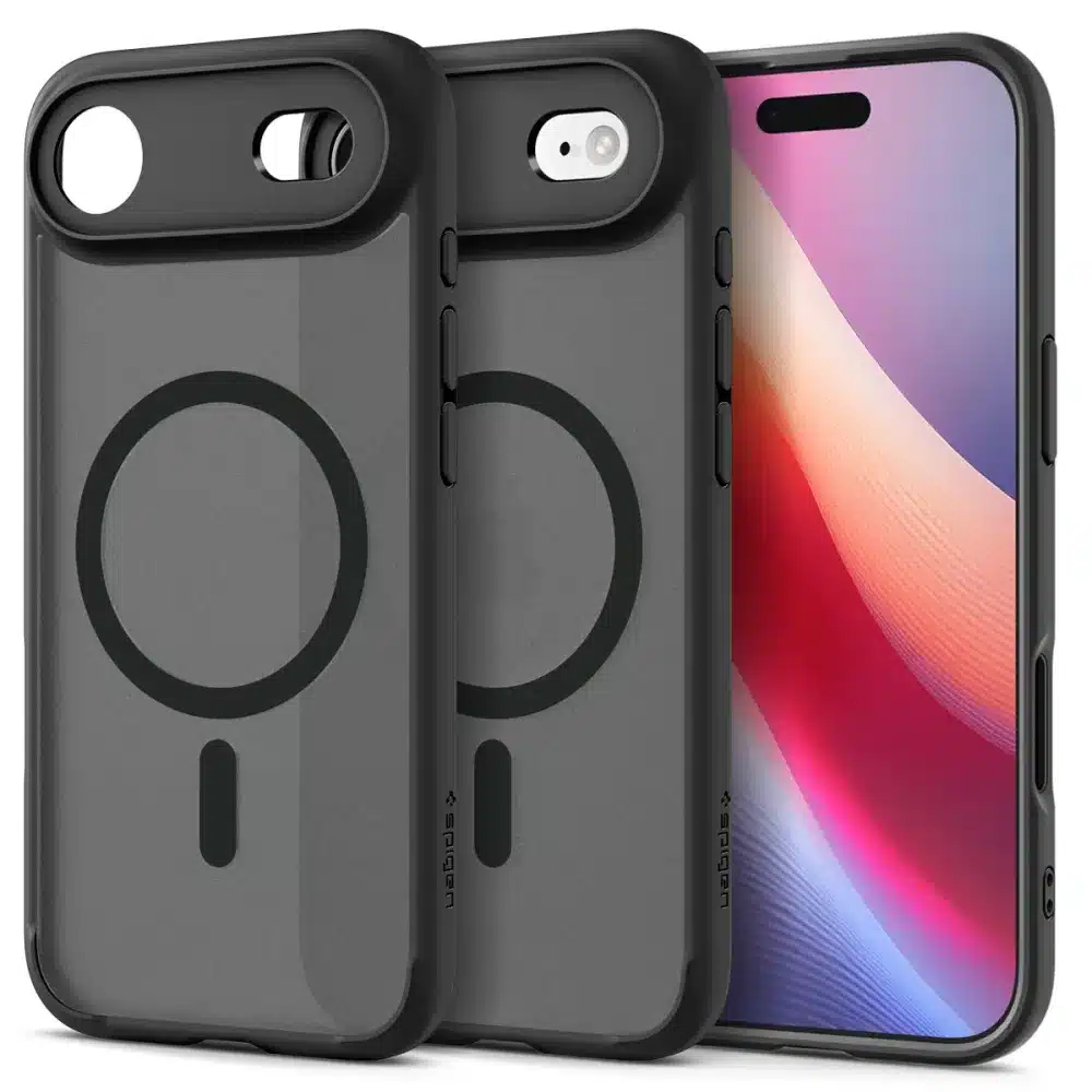 SPIGEN Hülle ULTRA HYBRID MAG kompatibel mit MagSafe für iPhone 17 Air Frost Schwarz