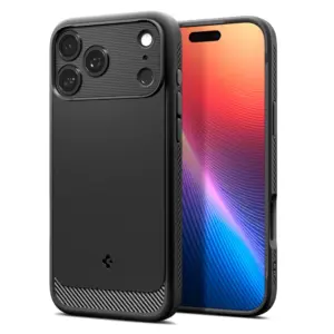 SPIGEN Rugged Armor MAG-kompatible Handyhülle für iPhone 17 Pro, mattschwarz