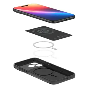 SPIGEN THIN FIT MAG Hülle kompatibel mit MagSafe für iPhone 17 Pro, schwarz – Bild 3