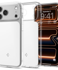 SPIGEN Hülle Ultra Hybrid „T“ Mag MagSafe iPhone 17 Pro Max Glänzend Weiß
