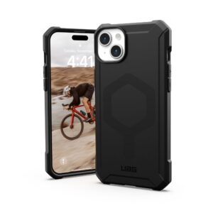 Handyhülle (UAG) Urban Armor Gear Essential kompatibel mit MagSafe für IPHONE 15 PLUS, schwarz