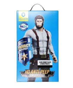 Mr. Monkey Gehärtetes 5D Glas – Apple iPhone 15 / 16 Schwarz (starker Sichtschutz)