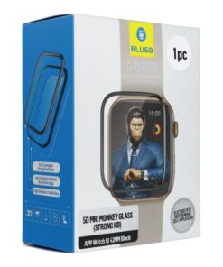 Mr. Monkey Glass 5D gehärtetes Glas – für Apple Watch 10/11 42MM schwarz (Strong HD)