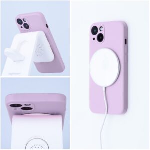 SILICONE MAG COVER Handyhülle kompatibel mit MagSafe für SAMSUNG A37 rosa – Bild 3
