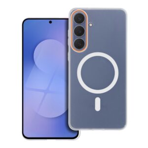 GO ORANGE Hülle kompatibel mit MagSafe für SAMSUNG A56 transparent