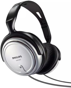 Philips VSLUSHP2500 kabelgebundene Kopfhörer mit 3,5-mm-Klinkenstecker, silber