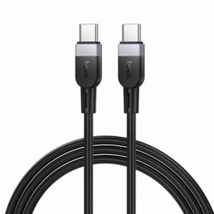 Silikon-Kabel USB-C zu USB-C Hoco 3A 60W 1 m X109 Schwarz
