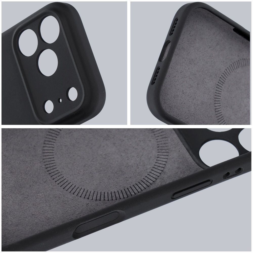 Hülle für iPhone 15 Forcell F-Protect Rubber Premium kompatibel mit MagSafe, schwarz – Bild 6