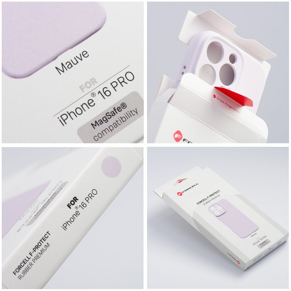 Hülle für iPhone 15 Forcell F-Protect Rubber Premium kompatibel mit MagSafe, Mauve – Bild 7
