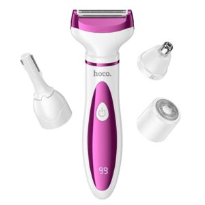 4-in-1 Trimmer und Rasierer Hoco HP80 in Weiß und Rosa