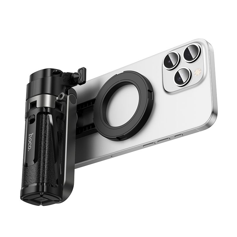 Live-Stativ Hoco mit magnetischer und universeller Halterung sowie Fernbedienung K27 PRO schwarz – Bild 4