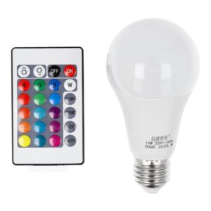 LED-Glühbirne RGB 15W E27 A65 mehrfarbig