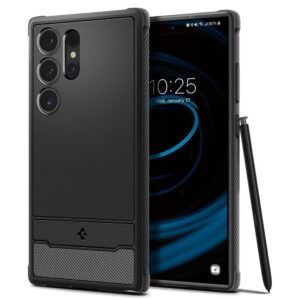 SPIGEN Rugged Armor Handyhülle für SAMSUNG S24 ULTRA in Mattschwarz
