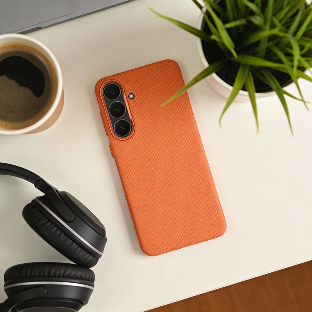 KEVLAR-Hülle kompatibel mit MagSafe für SAMSUNG A56 in Cosmic Orange – Bild 6