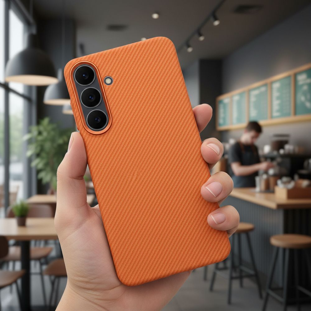 KEVLAR Hülle kompatibel mit MagSafe für SAMSUNG S26 Plus Cosmic Orange – Bild 7