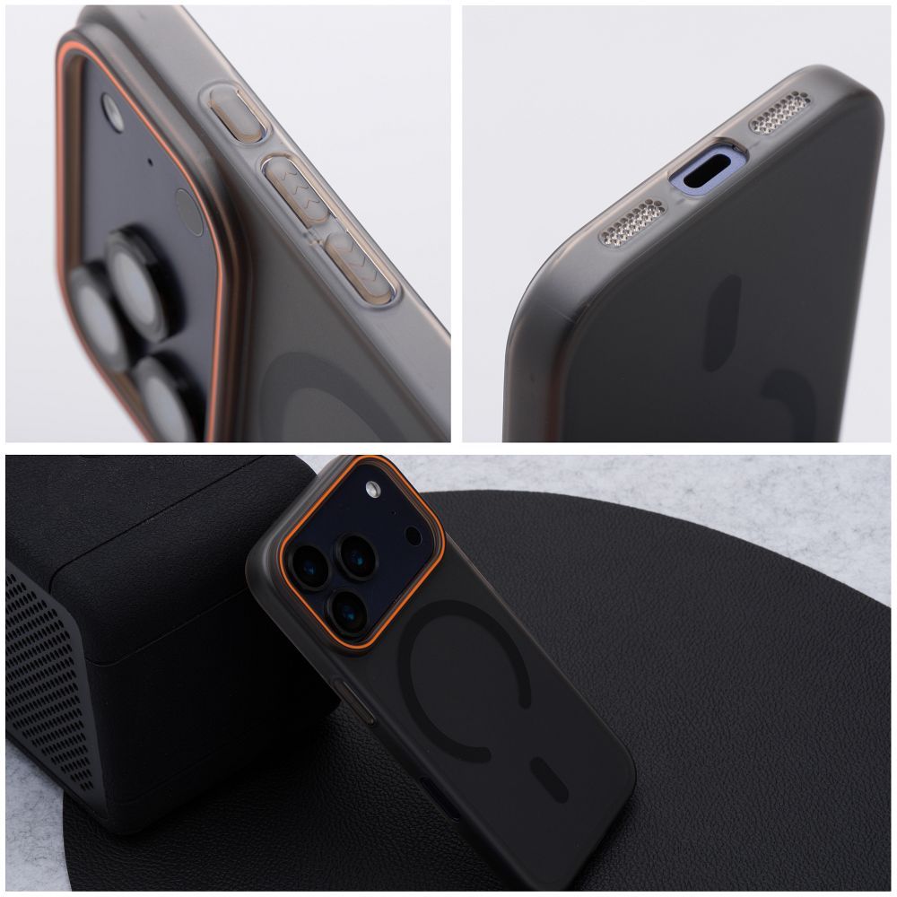 GO ORANGE Hülle kompatibel mit MagSafe für XIAOMI Redmi Note 15 Pro 4G, schwarz – Bild 4