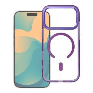 Hülle FRAME CLEAR HYBRID MAG COVER kompatibel mit MagSafe für SAMSUNG A56 lila