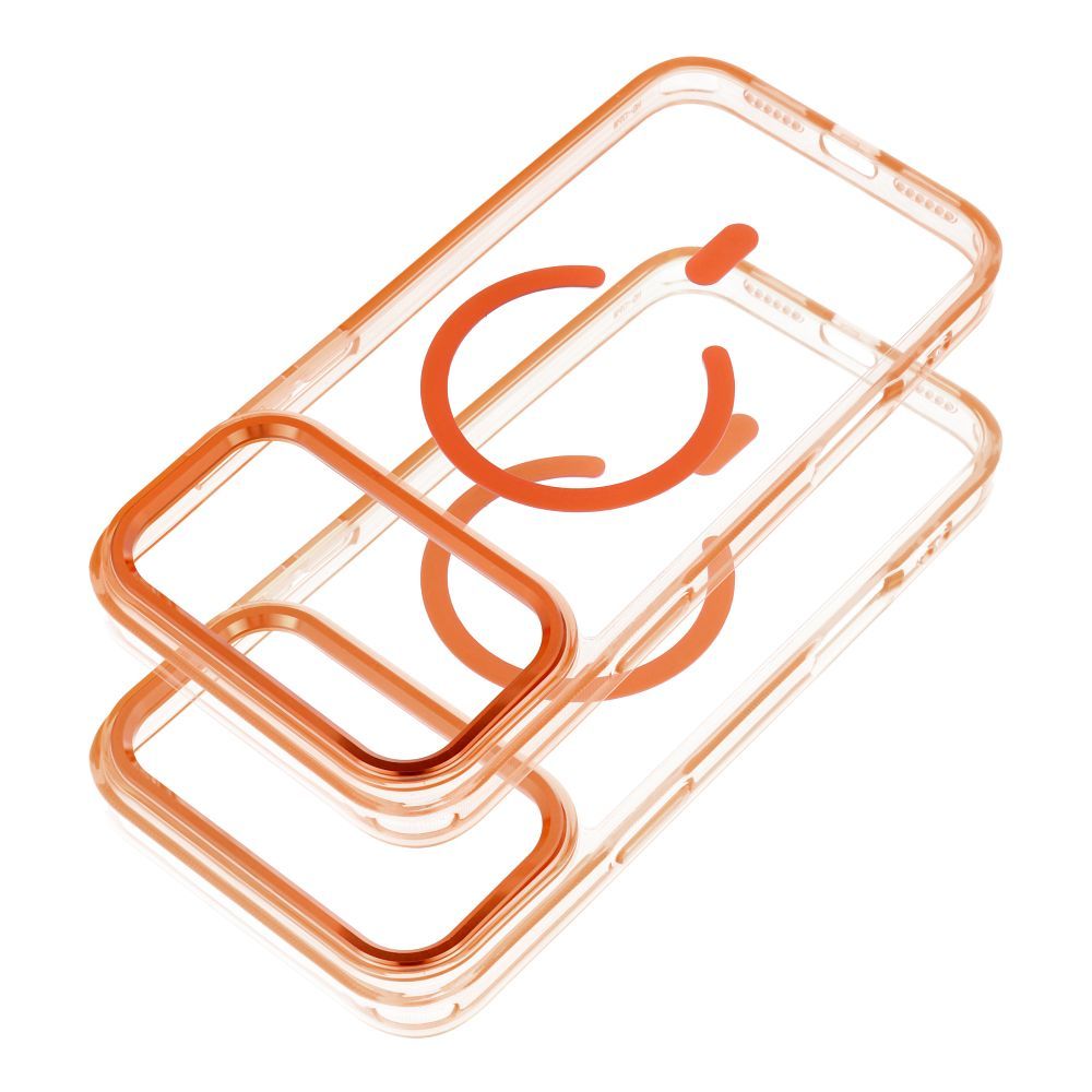 Hülle FRAME CLEAR HYBRID MAG COVER kompatibel mit MagSafe für IPHONE 17 Air Hermes Orange – Bild 3