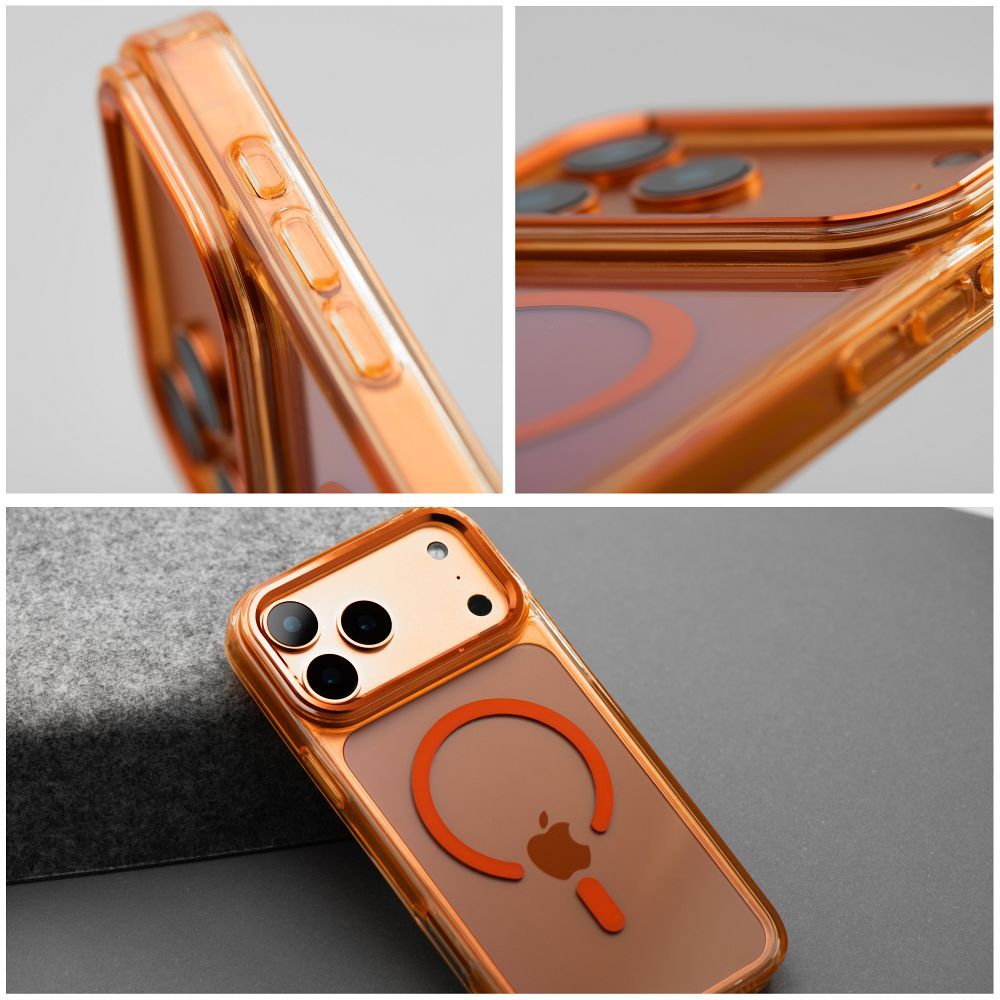 Hülle FRAME CLEAR HYBRID MAG COVER kompatibel mit MagSafe für IPHONE 17 Air Hermes Orange – Bild 6