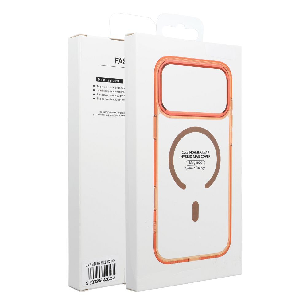 Hülle FRAME CLEAR HYBRID MAG COVER kompatibel mit MagSafe für IPHONE 17 Air Hermes Orange – Bild 7