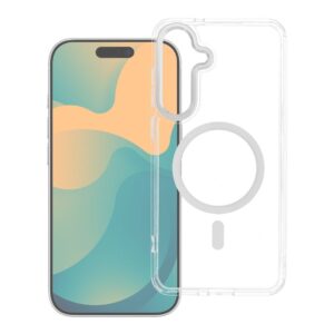 Hülle FRAME CLEAR HYBRID MAG COVER kompatibel mit MagSafe für SAMSUNG S25 FE transparent