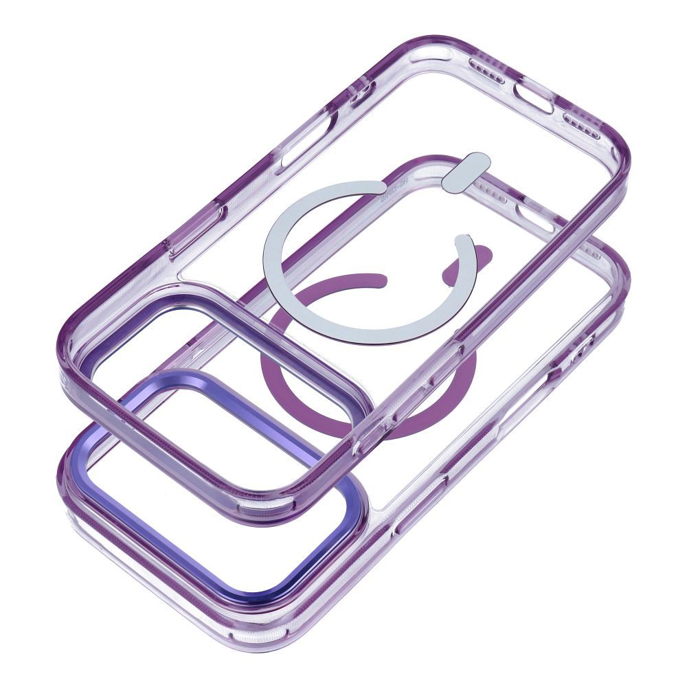 Hülle FRAME CLEAR HYBRID MAG COVER kompatibel mit MagSafe für IPHONE 17 Pro Max lila – Bild 3