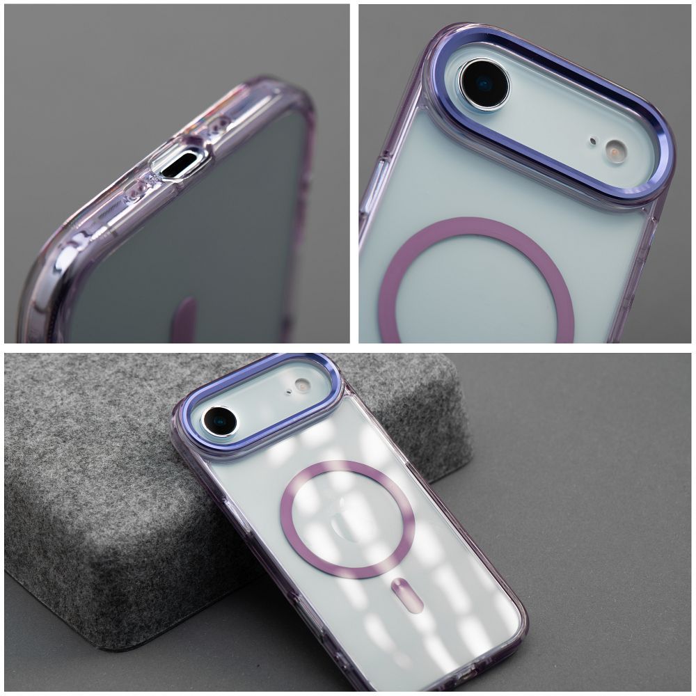 Hülle FRAME CLEAR HYBRID MAG COVER kompatibel mit MagSafe für IPHONE 17 Pro Max lila – Bild 6