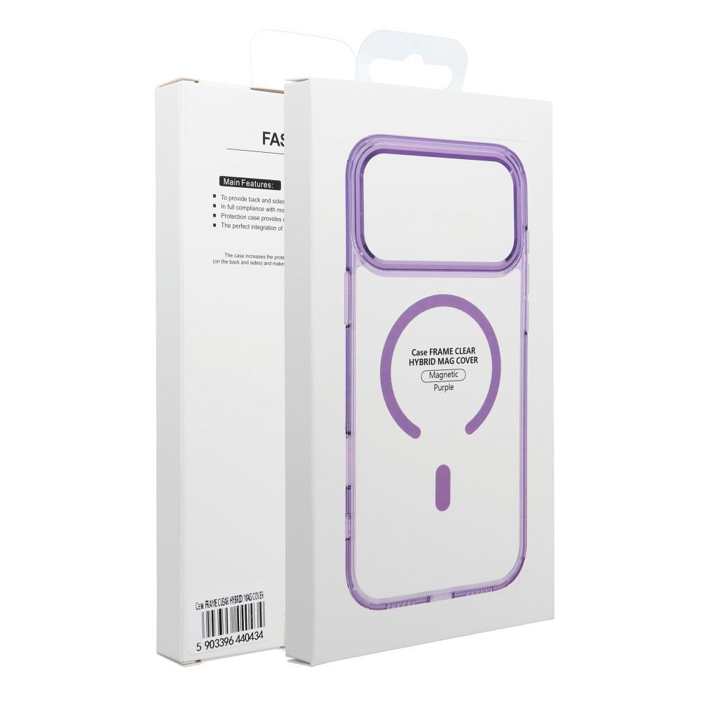 Hülle FRAME CLEAR HYBRID MAG COVER kompatibel mit MagSafe für IPHONE 17 Pro Max lila – Bild 7