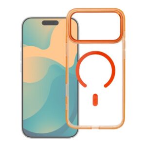 Hülle FRAME CLEAR HYBRID MAG COVER kompatibel mit MagSafe für IPHONE 17 Pro Max Hermes Orange