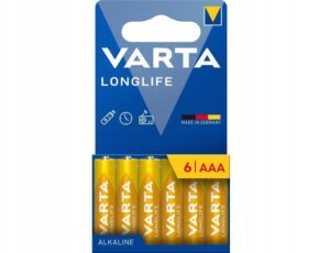VARTA R3 (AAA) Longlife Alkalibatterien, 6 Stück