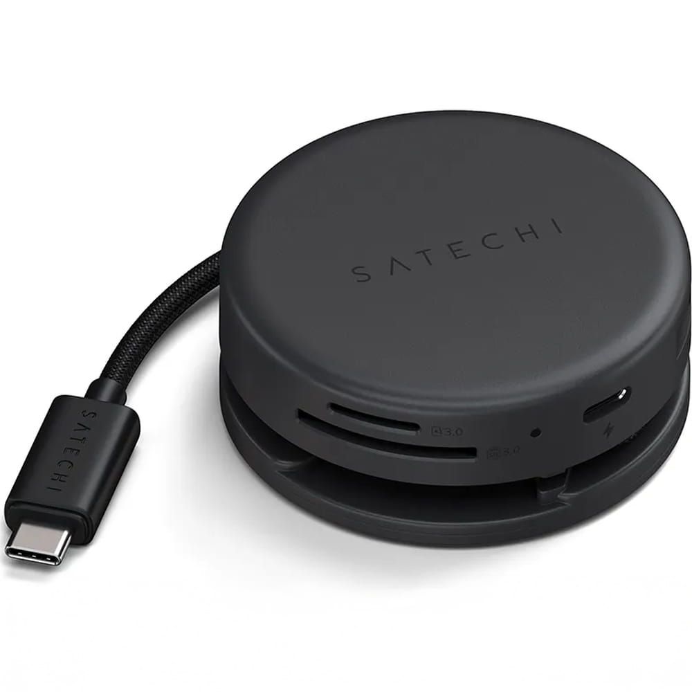 Adapter HUB 7in1 USB C Satechi Multiport ST-POTG7C Mitternachtsschwarz