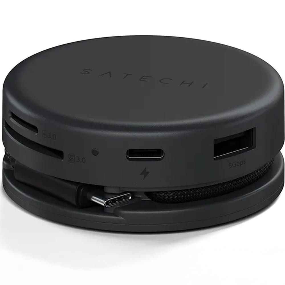 Adapter HUB 7in1 USB C Satechi Multiport ST-POTG7C Mitternachtsschwarz – Bild 3