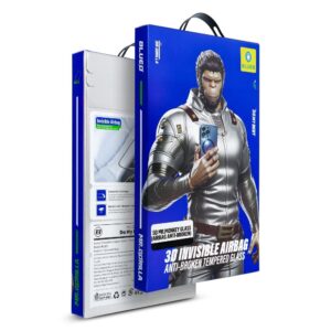 Mr. Monkey Gehärtetes 5D-Glas – Apple iPhone 15 Pro Max Schwarz (Airbag Anti-Bruch)