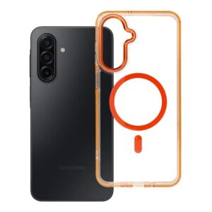 Hülle FRAME CLEAR HYBRID MAG COVER kompatibel mit MagSafe für SAMSUNG A17 Hermes Orange
