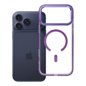 Hülle FRAME CLEAR HYBRID MAG COVER kompatibel mit MagSafe für IPHONE 17 Pro Max lila