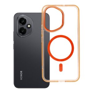 Hülle FRAME CLEAR HYBRID MAG COVER kompatibel mit MagSafe für HONOR 400 Hermes Orange