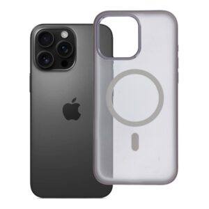 Hülle für iPhone 16 PRO MAX Flexline Mag Cover kompatibel mit MagSafe, grau