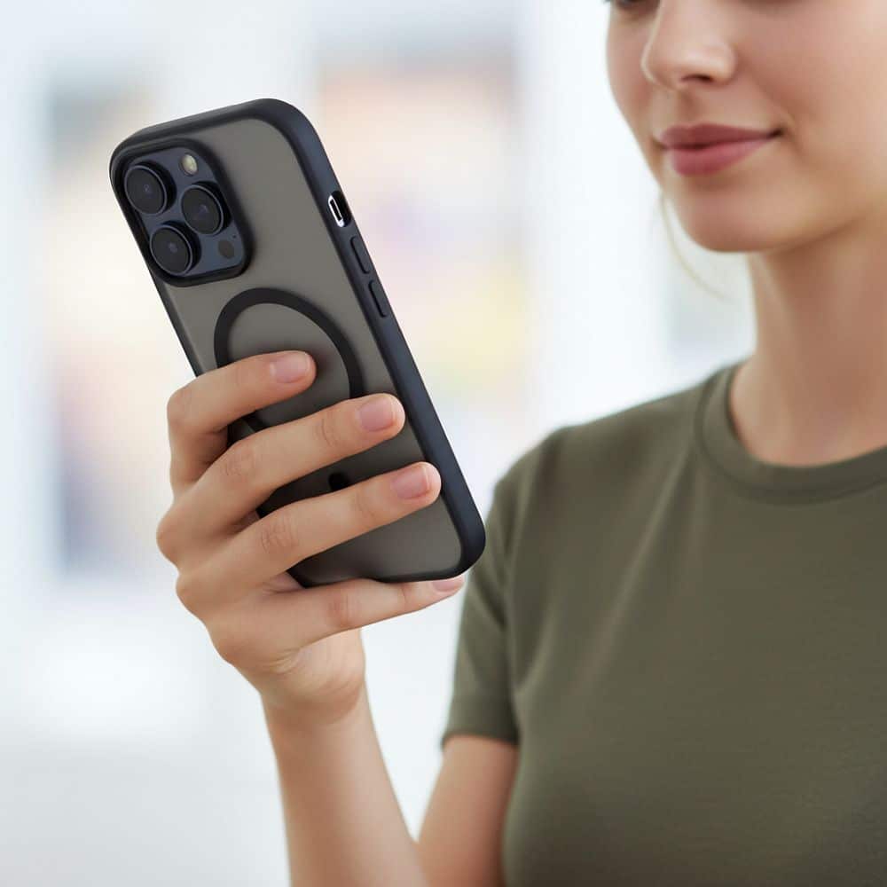 Hülle für iPhone 17 AIR Flexline Mag Cover kompatibel mit MagSafe, schwarz – Bild 3