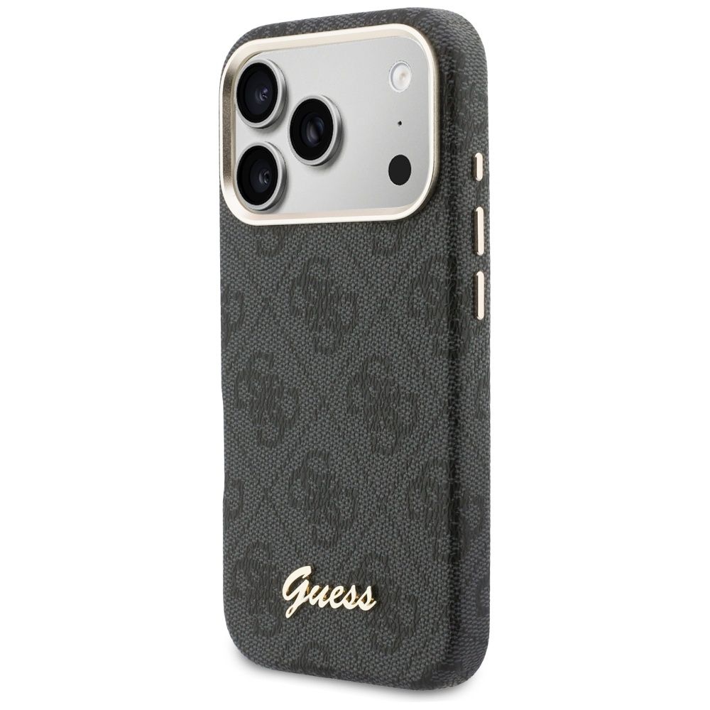GUESS Hülle für iPhone 17 Pro Max kompatibel mit MagSafe GUHMP17X5P4FWMSK (PU FW 4G Script) schwarz – Bild 3