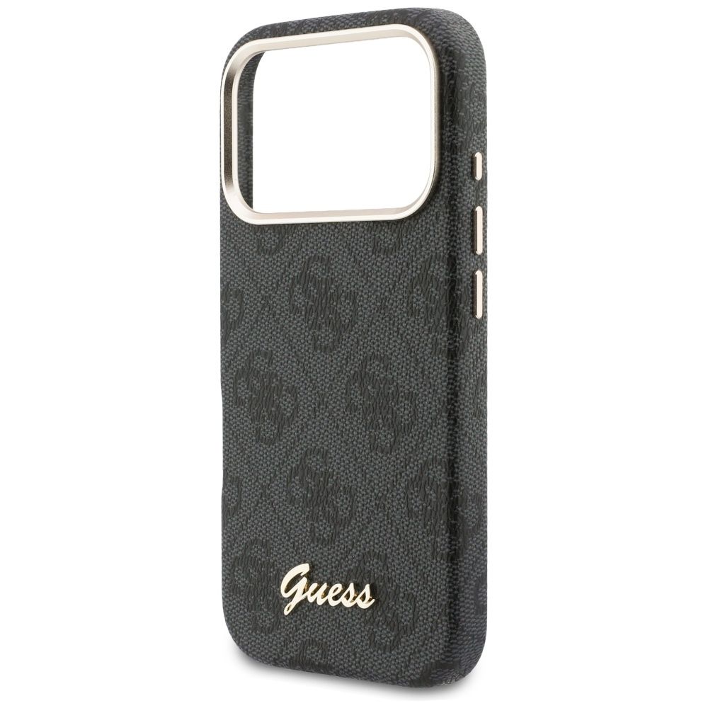 GUESS Hülle für iPhone 17 Pro Max kompatibel mit MagSafe GUHMP17X5P4FWMSK (PU FW 4G Script) schwarz – Bild 7